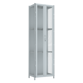 стеллаж 3000x900x600 стенки сетчатые, двери сетчатые 4 яруса фото