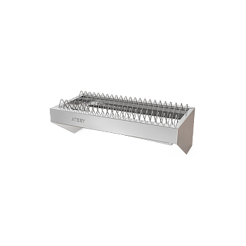 полка кухонная для тарелок из нержавейки 320x1500x350 фото