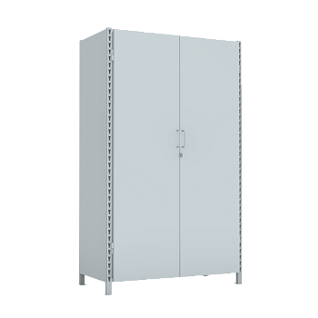 стеллаж 2000x1200x600 стенки сплошные, двери сплошные, 4 яруса фото