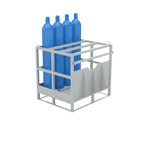 контейнер для 12 кислородных баллонов с перекладиной фото