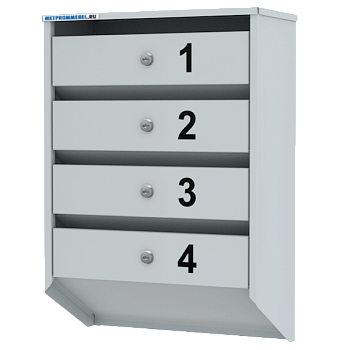 почтовый ящик на 4 ячейки базис фото