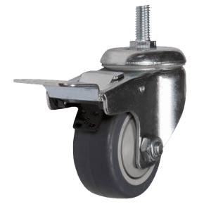 колесо аппаратное термопластичная резина болт с тормозом фото