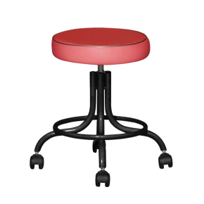 табурет винтовой красный т01-1 черный каркас фото