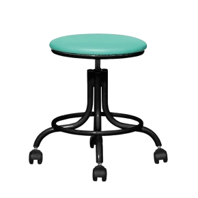 табурет на винтовой опоре зеленый т01 черный каркас фото