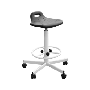 табурет промышленный т09/к прямоугольное сиденье каркас белый фото