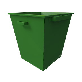 контейнер на 660 литров на ножках с ручками и фронтальным захватом фото