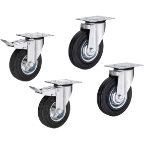 комплект литых резиновых колес диаметром 200 мм фото