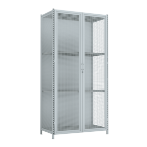 стеллаж 3000x1500x800 стенки сетчатые, двери сетчатые 4 яруса фото