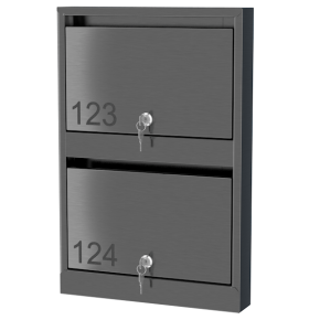 почтовый ящик из нержавеющей стали серии слим 2x1 фото