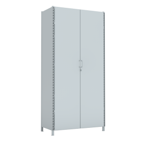 стеллаж 2500x1200x600 стенки сплошные, двери сплошные, 4 яруса фото