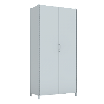 стеллаж 2500x1200x600 стенки сплошные, двери сплошные, 4 яруса фото