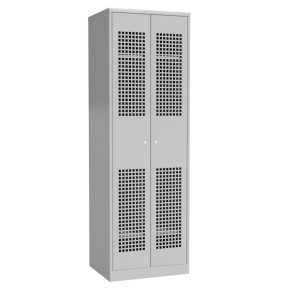 шкаф для раздевалки перфорированный с полкой под обувь фото