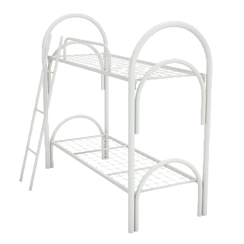 металлическая двухъярусная кровать с лестницей фото