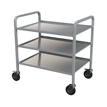 сервировочная тележка из нержавейки сварная 850x800x500 фото