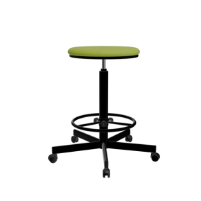 табурет на винтовой опоре светло-зеленый т02/к каркас черный фото