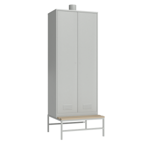 шкаф для одежды с принудительной вентиляцией на подставке со скамьей фото