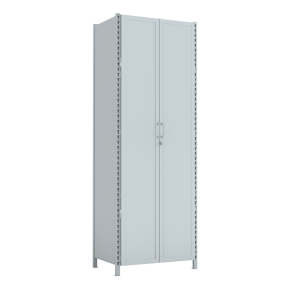 стеллаж 2500x900x600 стенки сплошные, двери сплошные, 5 ярусов фото