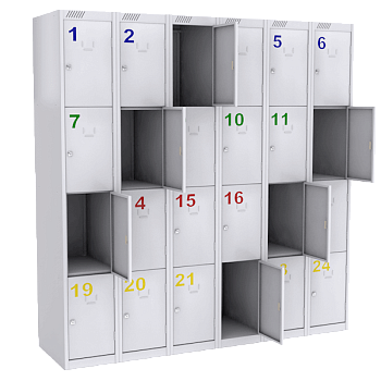 шкаф для сумок на 24 ячейки фото