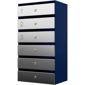 почтовый ящик 6-секционный серия ультра инокс фото