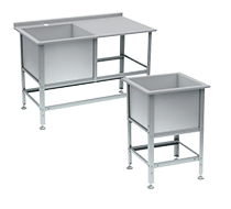 Ванны моечные односекционные из нержавеющей стали